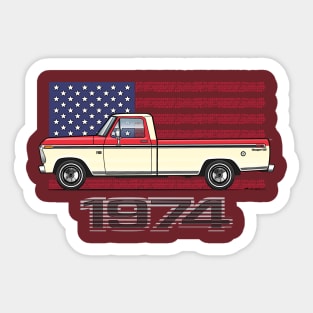 74 Red n Cream Sticker